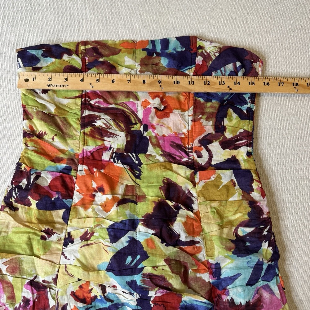 BB DAKOTA by Steve Madden Women's Strapless Mini Fitted Floral Party Dress Sz 10 - Picture 7 of 8